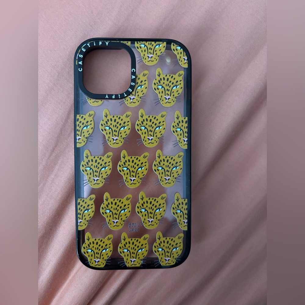 Casetify iPhone 15 cheetah print case